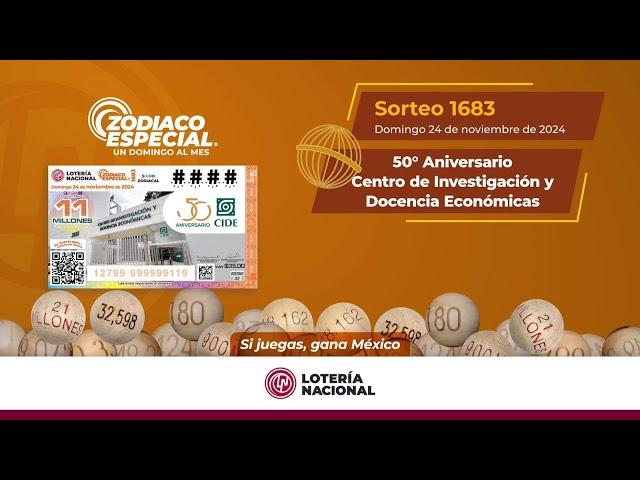 SORTEO ZODÍACO ESPECIAL No. 1683: Celebrando el 50 Aniversario del CIDE