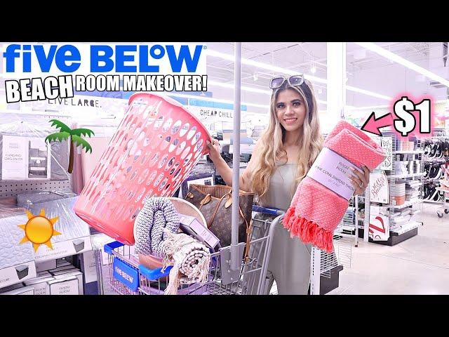 FIVE BELOW BEACH ROOM MAKEOVER! *Tiktok & Pinterest Inspired*