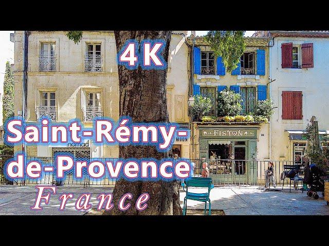 [4K] Walk in the ancient center of Saint-Rémy-de-Provence, France