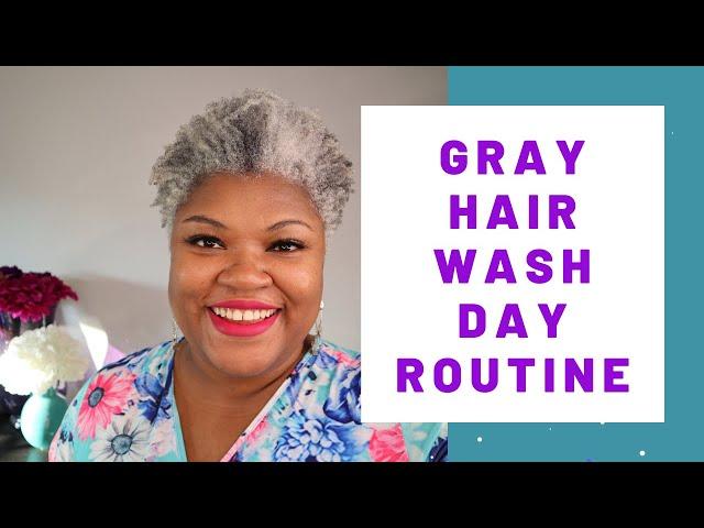 GRAY HAIR FULL WASH DAY ROUTINE WITH UNIQURL PRODUCTS | FINE GRAY NATURAL HAIR TIPS