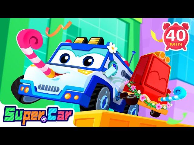 Super Car Festival Begins! | Join the Adventure with Police Car, Taxi & Crane Truck | Super Car Fun