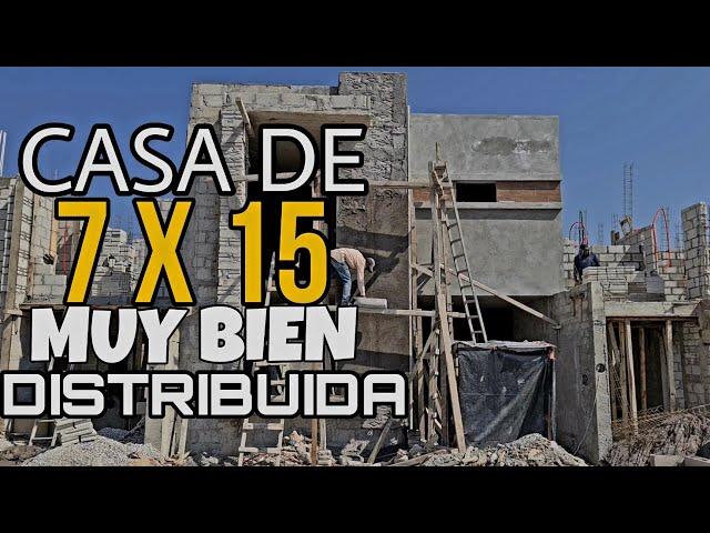 CASA  de 7 x 15 | con poco PRESUPUESTO | Bien distribuida