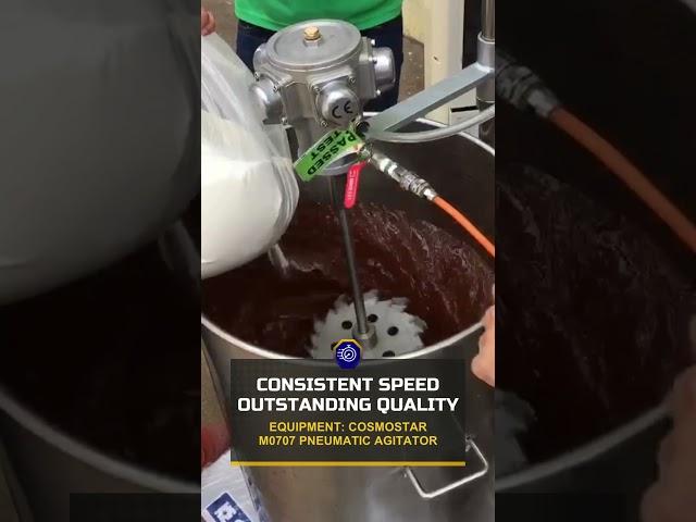 Consistent mixing applications with the Cosmostar M0707 Pneumatic Agitator