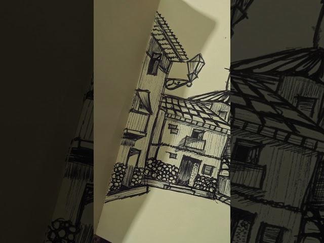 "Capturing the soul of the city—one sketch at a time.  #pensketch#practice #loveit #ytshorts