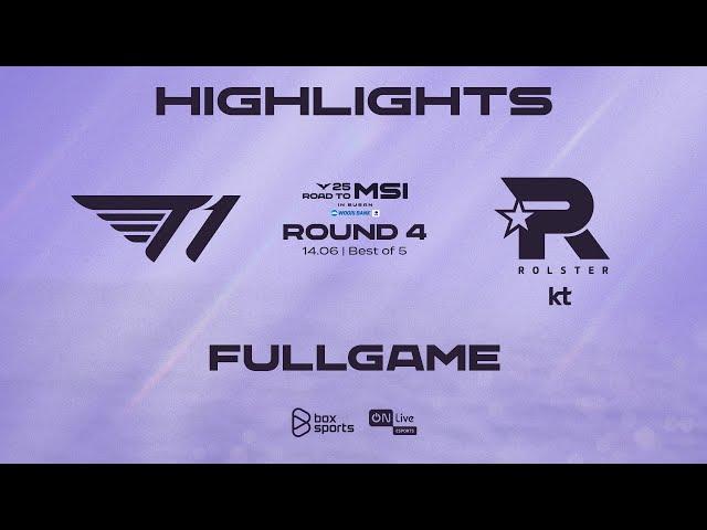 FULL HIGHLIGHTS T1 vs KT | 2025 LCK ROAD TO MSI | ROUND 4
