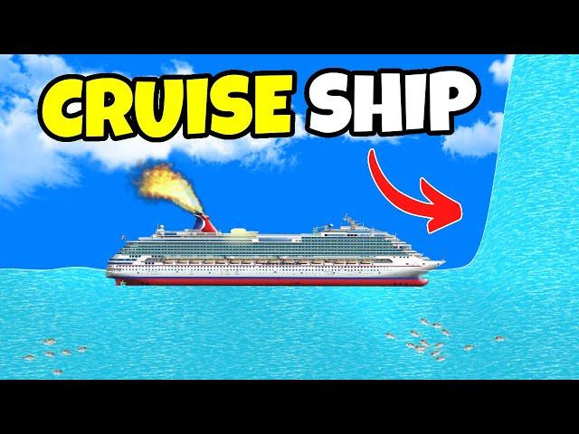 Testing Which Boat BEST Survives Tsunamis In Floating Sandbox!