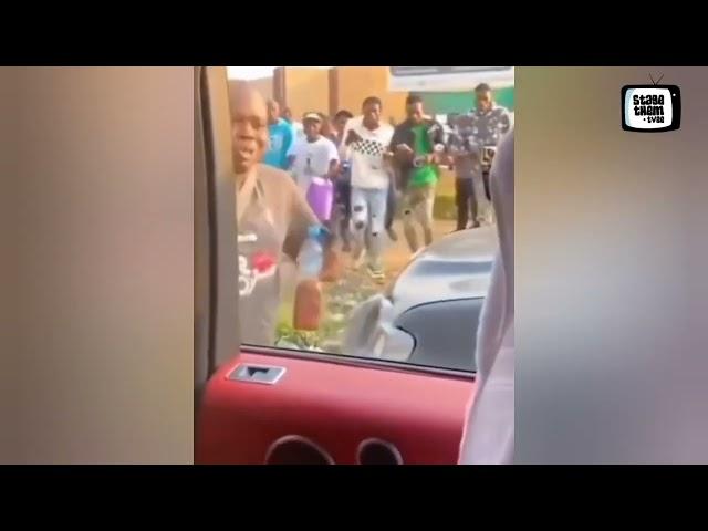 Wizkid Waves,Shakes Street Fans From His Car And An Excited Fan Refused To Let Go