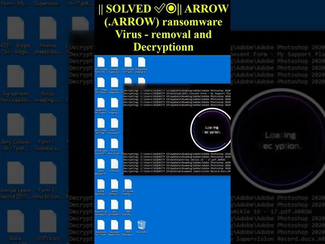 ARROW (.ARROW) ransomware Virus #shorts #trending #arrow