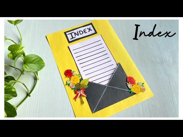 How to make index page / Index design for project file/ Index decoration idea/Index in project file