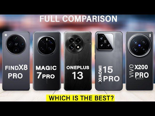 Honor Magic 7 Pro Vs OnePlus 13 Vs Xiaomi 15 Pro Vs vivo X200 Pro Vs Oppo Find X8 Pro