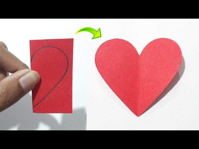 How To Make Perfect Paper Heart | How To Cut Perfect Heart Shape | Diy Paper Heart Making Idea