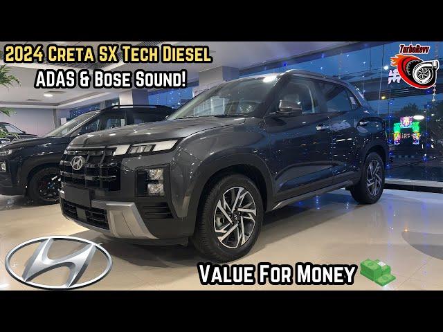 2024 Hyundai Creta SX Tech 1.5 Diesel Manual Walk-around:Features, and ADAS Tech! @17.56 Lakhs