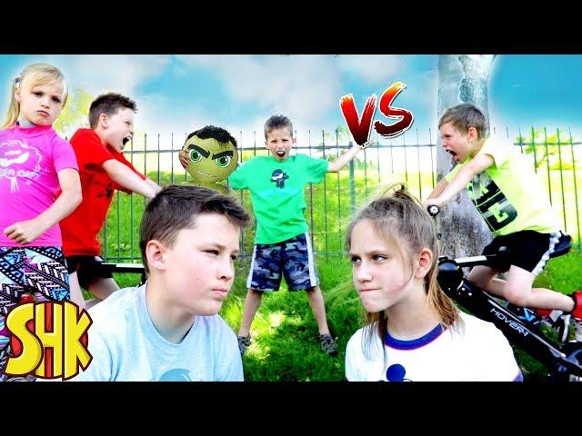 The Incredible HULK CLASH! Ninja Kidz TV vs SuperHeroKids