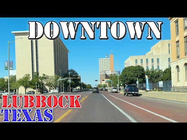 Lubbock - Texas - 4K Downtown Drive