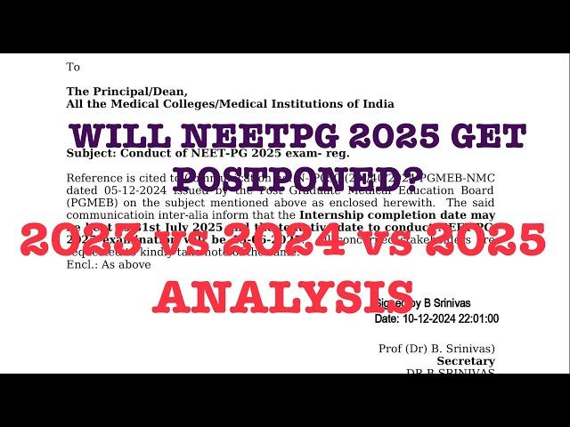 NEETPG 2025 POSTPONEMENT | WHAT TO FOCUS ON |2023 vs 2024 vs 2025 analysis #neetpg #counselling