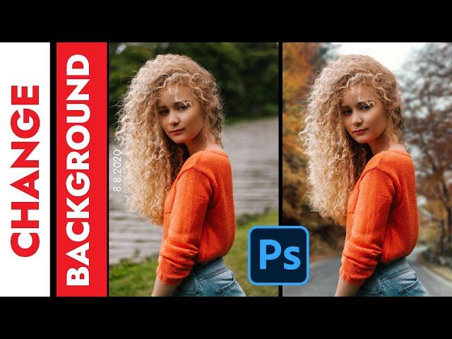 Change Photo Background in One Minute - Photoshop Tutorial