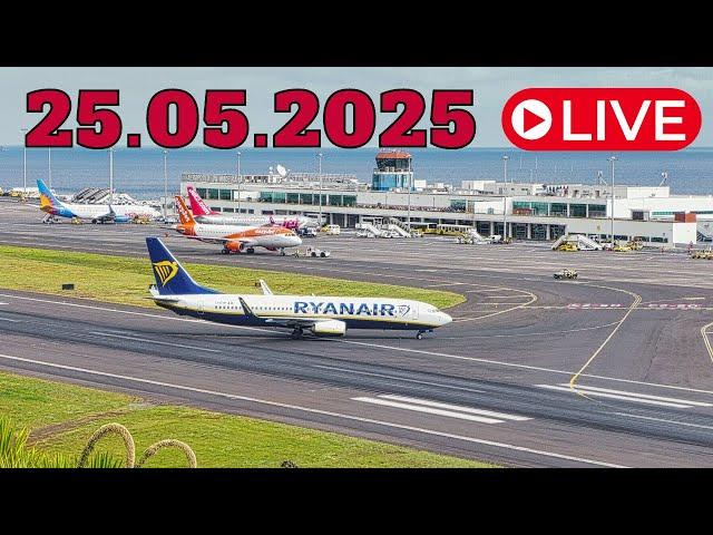 LIVE  WINDY ACTION From Madeira Island Airport 25.05.2025