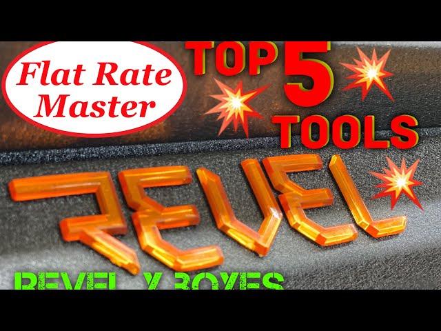 Flat Rate Master Wall Of Matco Revel X Toolboxes and His Top 5 Tools!