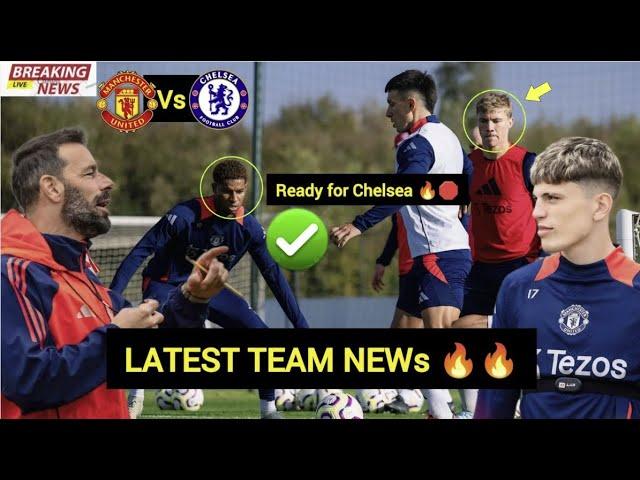 YESRASHFORD,GARNACHO,HØJLUND|| Man UNITED TRAINING NEWS AHEAD OF CHELSEA MATCH #manunitednewstoday