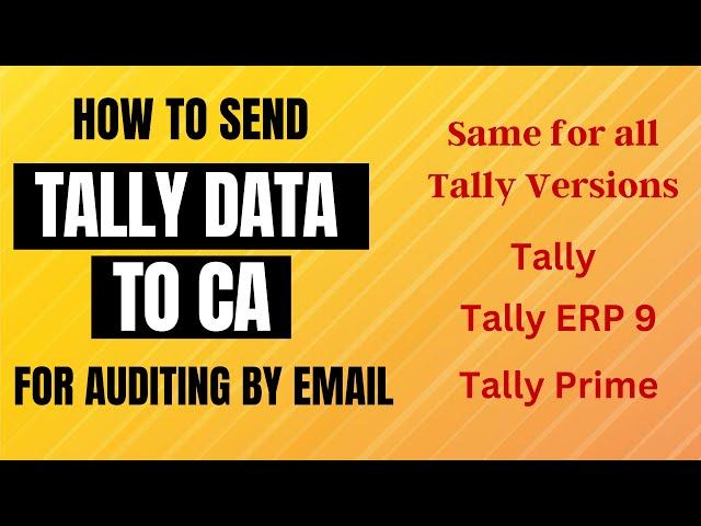 How To Send Your Tally Data By Email