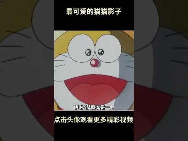 小猫影子系列里最可爱的图出现了 #哆啦A梦 #大雄 #温暖 #猫猫影子