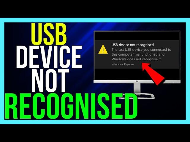 How to FIX USB Device Not Recognized (2024 METHOD!)