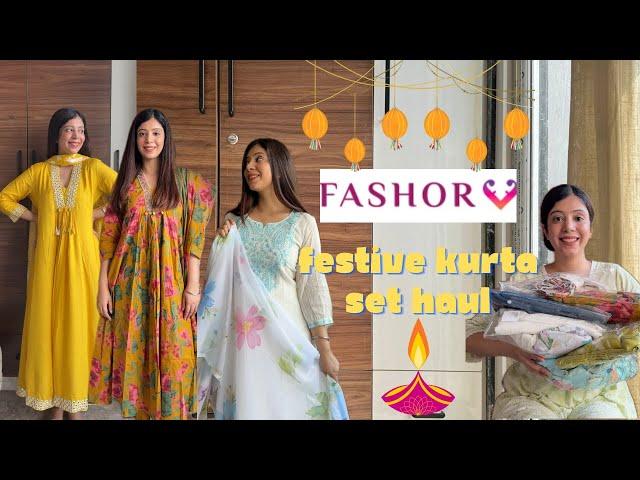 *Huge* Fashor festive kurta set haul haul | diwali sale haul | fashor kurta set haul