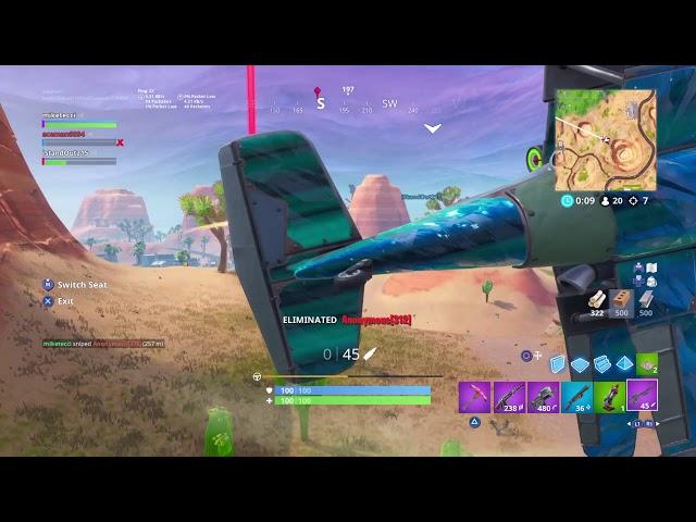 Craziest 257m sniped zip liner from plane - PARADISE PALMS FORTNITE