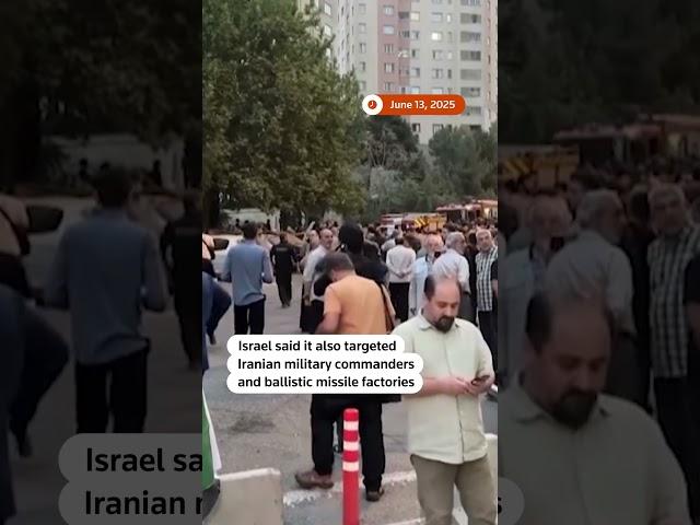 Iran state TV shows burning buildings after reported Israeli strikes | REUTERS