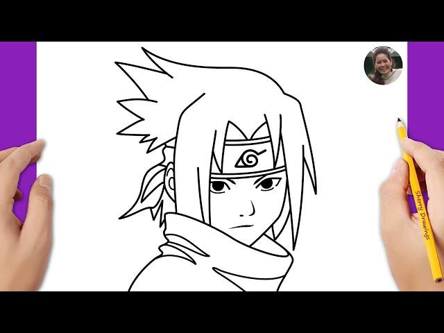 How to draw Sasuke Uchiha easy | Sasuke Uchiha part 1 | Naruto Drawing