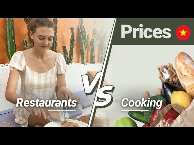 the COST of HEALTHY FOOD in Vietnam: restaurants vs grocery store prices