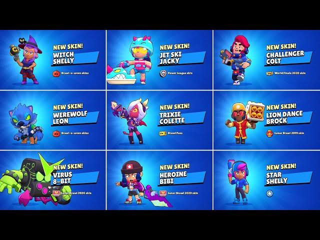 ALL EXCLUSIVE SKINS IN BRAWL STARS [ GONE FOREVER ]