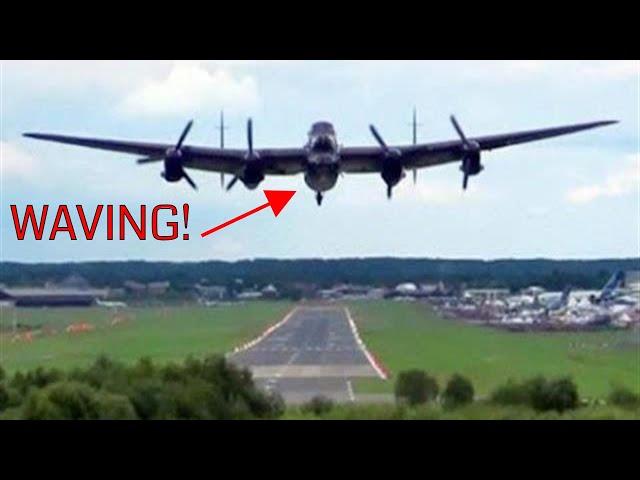  Goosebumps As Glorious Sounding WW2 Lancaster Bomber Takes off With Spitfire Lead.