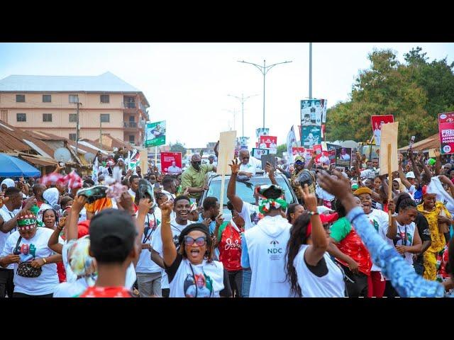 Crazy Crowd at Nkroful as H.E John Mahama shakes Dr.Kwame Nkrumah's 115th Birthday Celebration 2024