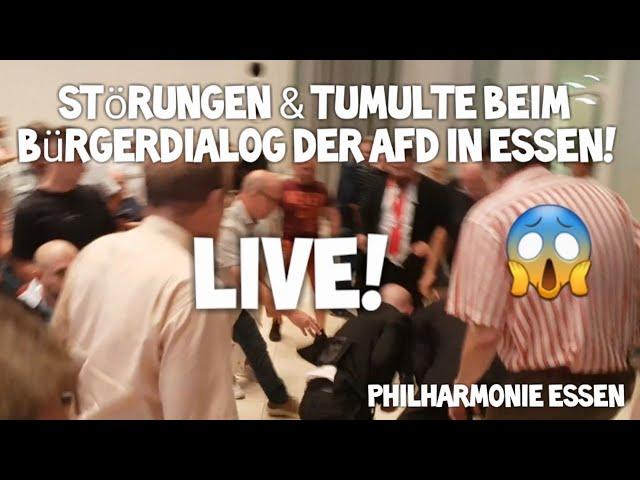 LIVE TUMULTE & ESKALATION  bei AfD Bürgerdialog  Philharmonie Essen MdB Keuter Renner & Gottschalk