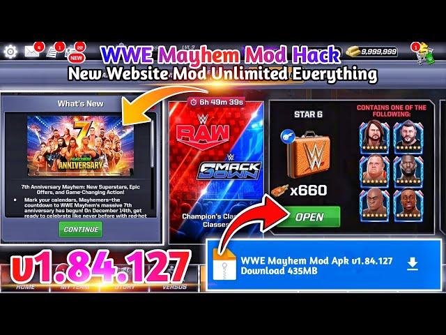 WWE Mayhem Mod Apk v1.84.127 | WWE Mayhem New Update Mod v1.84.127 | WWE Mayhem Hack v1.84.127