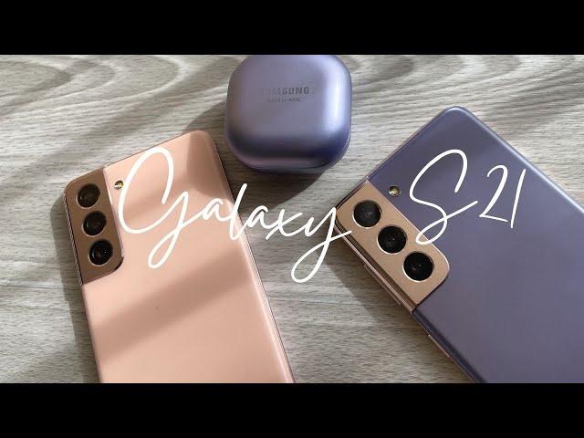 Samsung Galaxy S21 Phantom Pink & Phantom Violet + Galaxy Buds Pro Unboxing