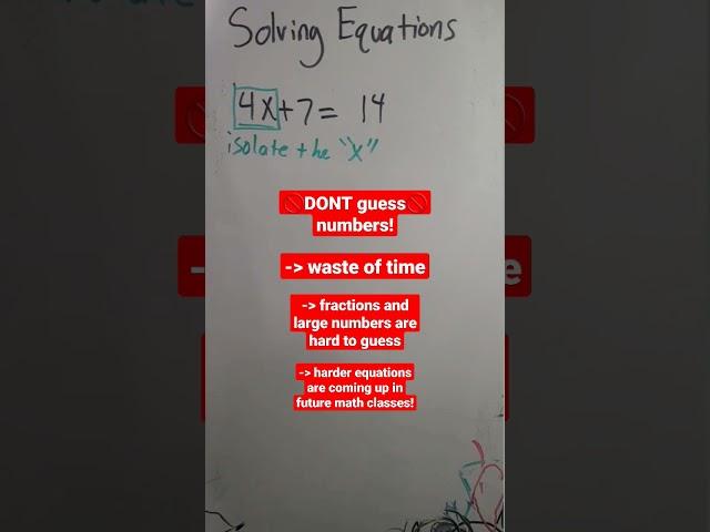 Beginner Equation Solving Help! #math #review #tips #fypシ #shorts #shortvideo #study #maths #fyp #yt