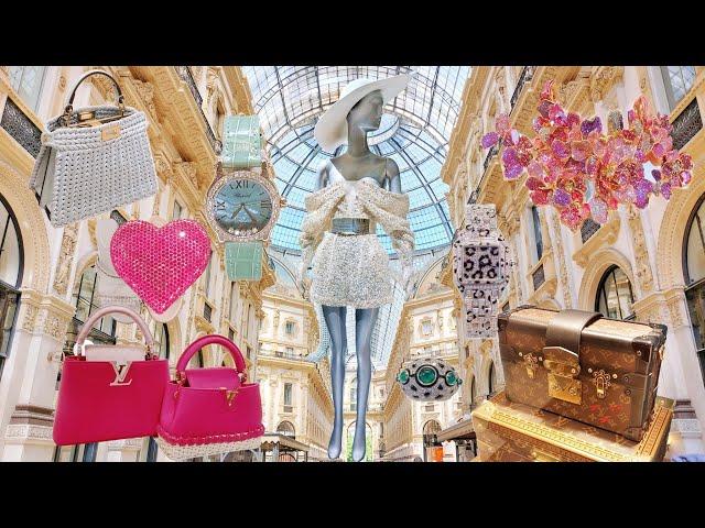 Luxury Shopping in Milan: Fendi, Max Mara, LV, Valentino. Swarowski&Haute Couture: Armani, Versace..