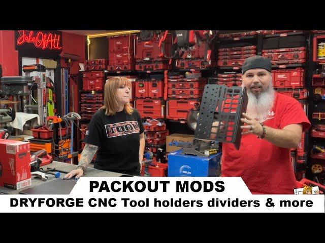 Dryforge has so many MODS for the Milwaukee Tool PACKOUT SYSTEM. Tool organizers, dividers, CNC HDPE