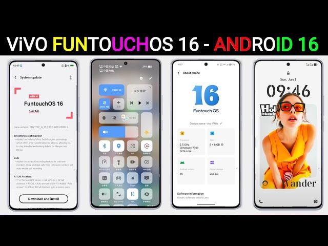 Vivo Funtouch OS 16 Android 16 Update : First Look (7+ New Features)