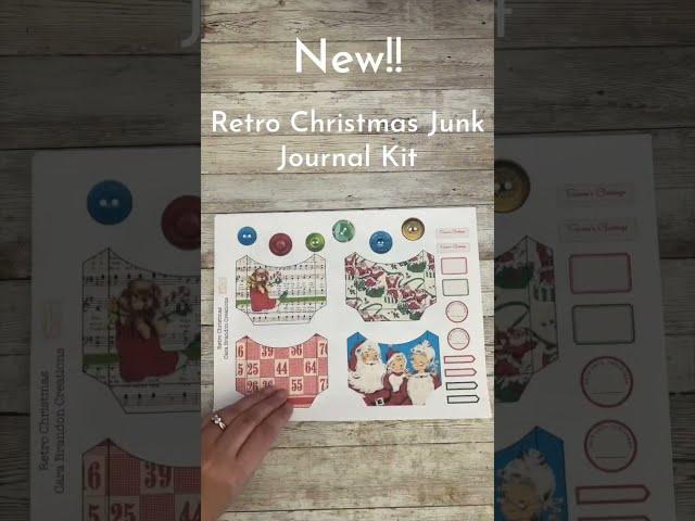 New!!! Retro Christmas Junk Journal Kit - #diy #junkjournal #artandcraft