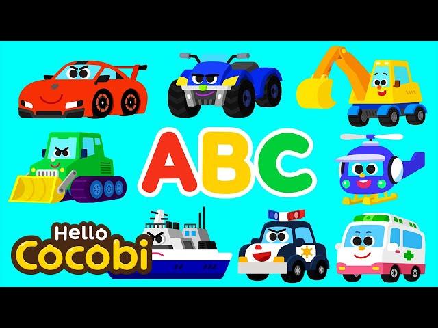 Vehicle ABC | Learn the Alphabet with Cars | Nursery Rhymes For Kids | Hello Cocobi