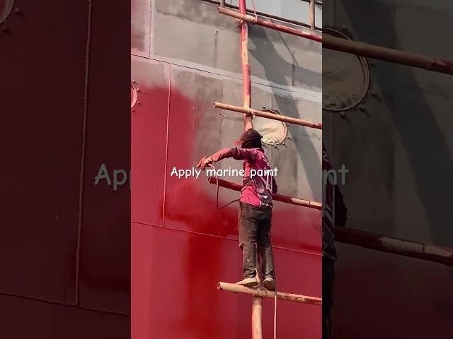 Application of marine coating is not easy. #hazzard #marine #antifouling #protectivecoatings