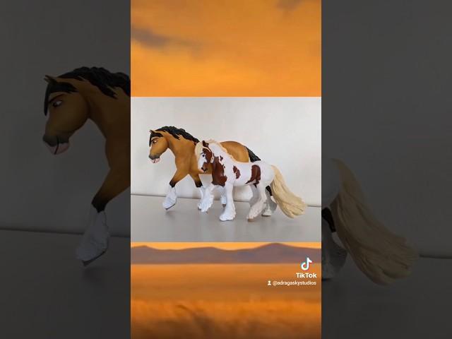 Breyer Customs based of two real life horses named Spirit & Rain! 🪶 #shorts #fyp