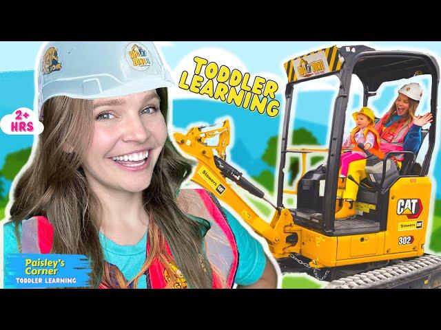 Toddler Learning Video - Construction Vehicles for Kids | Learn To Talk | Educational Toddler Videos