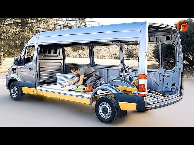 Transforming Van into Amazing Mobile Home | Start to Finish Build by @BuildingVanLife