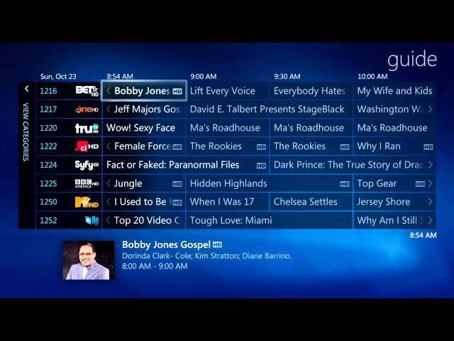 Windows 7 Media Center's Cable TV Guide with a CableCARD™ Tuner