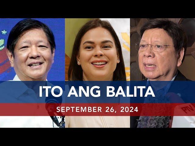 UNTV: Ito Ang Balita | September 26, 2024