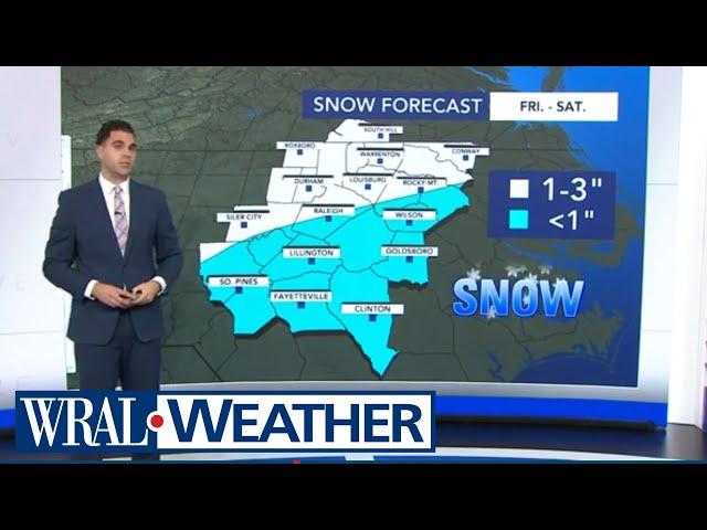 WRAL Weather Alert Day for Friday and Saturday ahead of snow, sleet, freezing rain